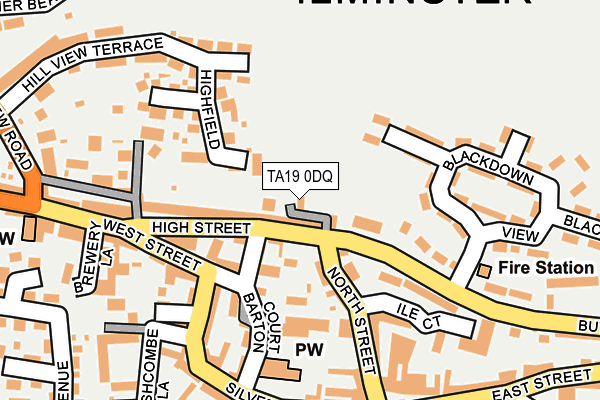 TA19 0DQ map - OS OpenMap – Local (Ordnance Survey)