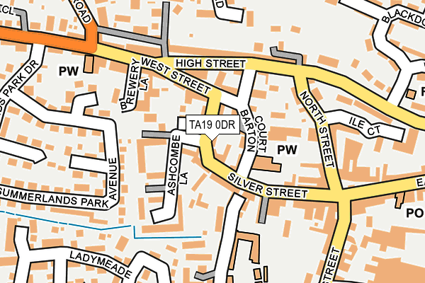 TA19 0DR map - OS OpenMap – Local (Ordnance Survey)