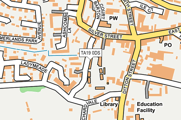 TA19 0DS map - OS OpenMap – Local (Ordnance Survey)