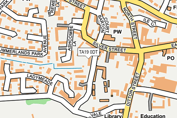 TA19 0DT map - OS OpenMap – Local (Ordnance Survey)