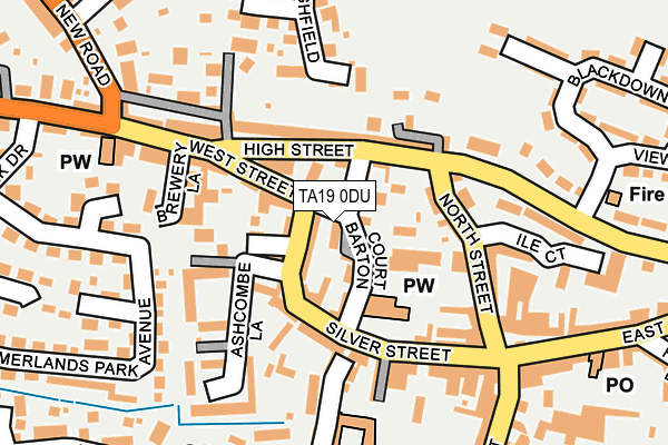 TA19 0DU map - OS OpenMap – Local (Ordnance Survey)