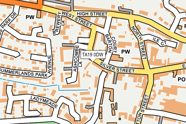 TA19 0DW map - OS OpenMap – Local (Ordnance Survey)