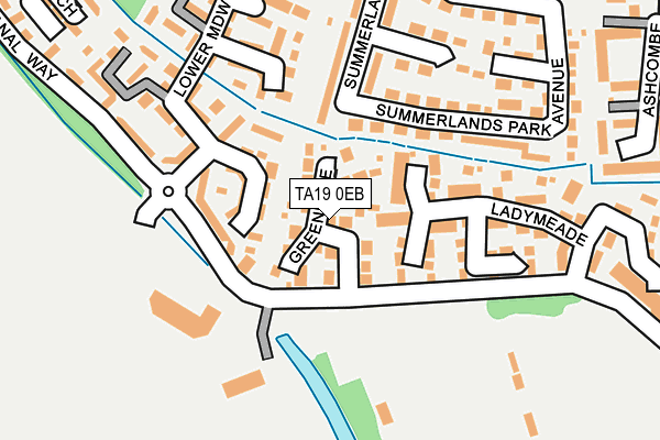 TA19 0EB map - OS OpenMap – Local (Ordnance Survey)