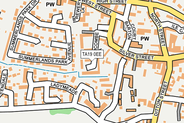 TA19 0EE map - OS OpenMap – Local (Ordnance Survey)