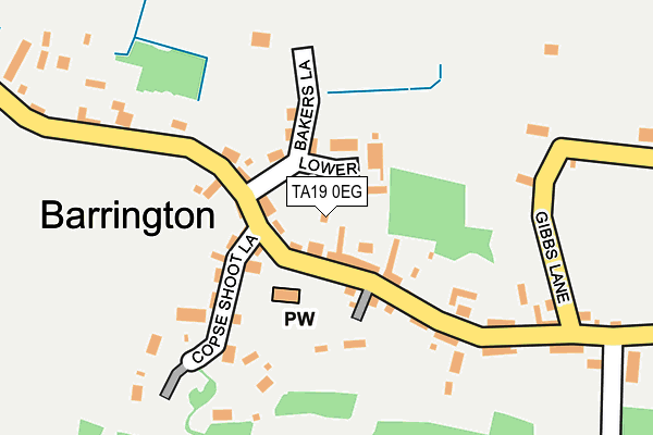 TA19 0EG map - OS OpenMap – Local (Ordnance Survey)