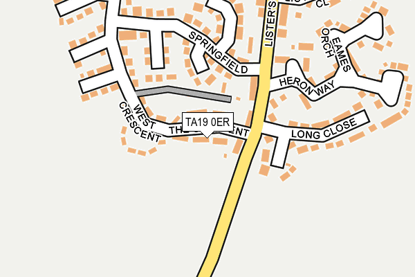 TA19 0ER map - OS OpenMap – Local (Ordnance Survey)