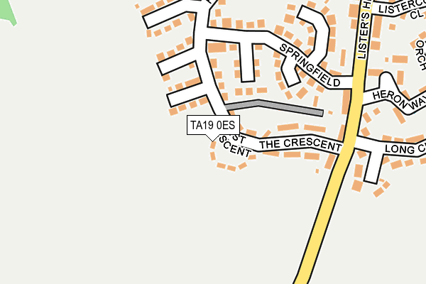 TA19 0ES map - OS OpenMap – Local (Ordnance Survey)