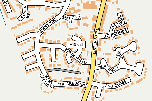 TA19 0ET map - OS OpenMap – Local (Ordnance Survey)