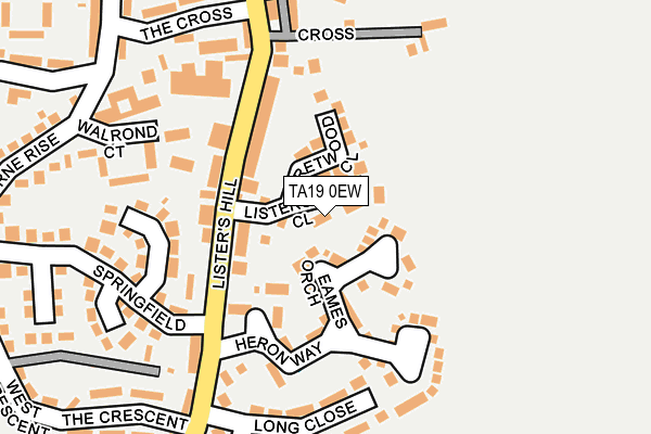 TA19 0EW map - OS OpenMap – Local (Ordnance Survey)