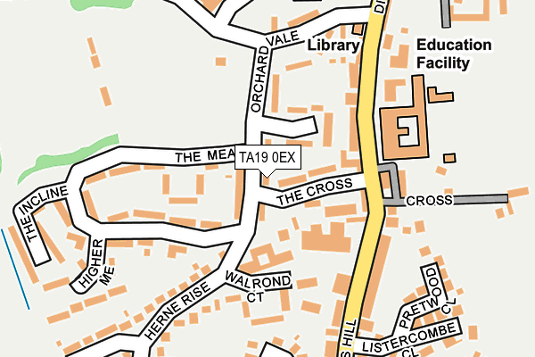 TA19 0EX map - OS OpenMap – Local (Ordnance Survey)