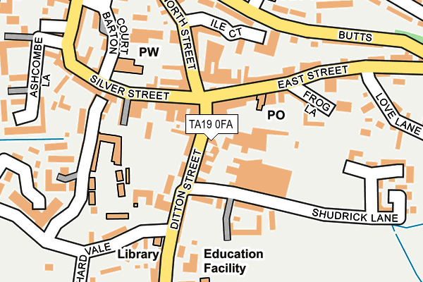 TA19 0FA map - OS OpenMap – Local (Ordnance Survey)