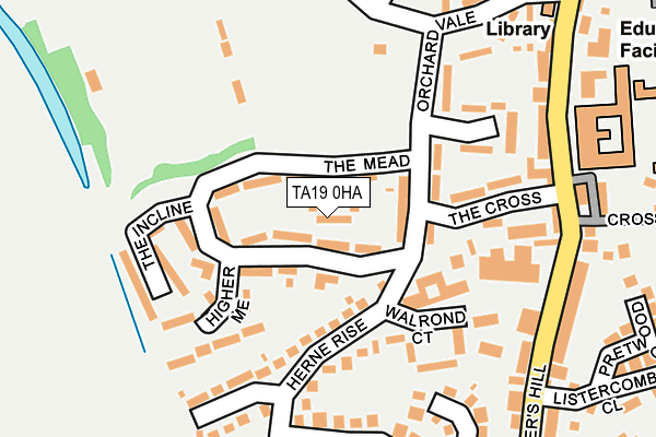 TA19 0HA map - OS OpenMap – Local (Ordnance Survey)