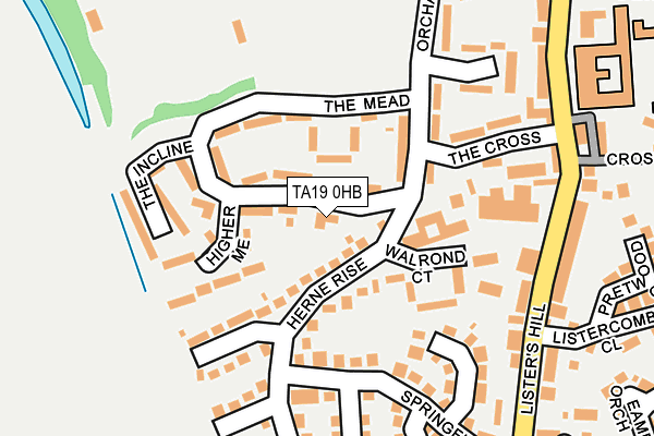 TA19 0HB map - OS OpenMap – Local (Ordnance Survey)