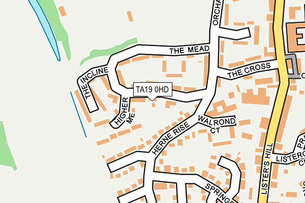 TA19 0HD map - OS OpenMap – Local (Ordnance Survey)