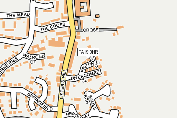 TA19 0HR map - OS OpenMap – Local (Ordnance Survey)
