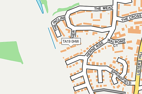 TA19 0HW map - OS OpenMap – Local (Ordnance Survey)