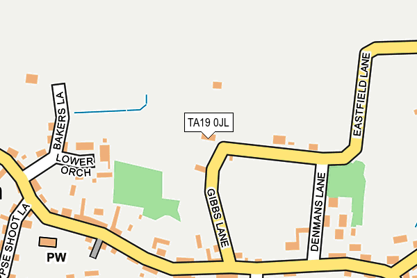 TA19 0JL map - OS OpenMap – Local (Ordnance Survey)