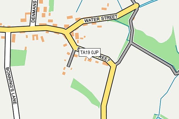 TA19 0JP map - OS OpenMap – Local (Ordnance Survey)