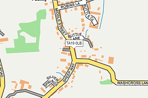 TA19 0LB map - OS OpenMap – Local (Ordnance Survey)