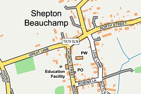 TA19 0LN map - OS OpenMap – Local (Ordnance Survey)