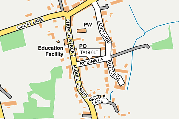 TA19 0LT map - OS OpenMap – Local (Ordnance Survey)