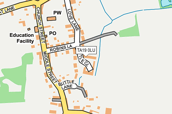 TA19 0LU map - OS OpenMap – Local (Ordnance Survey)