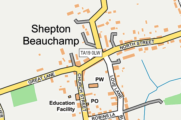 TA19 0LW map - OS OpenMap – Local (Ordnance Survey)
