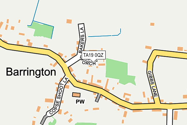 TA19 0QZ map - OS OpenMap – Local (Ordnance Survey)