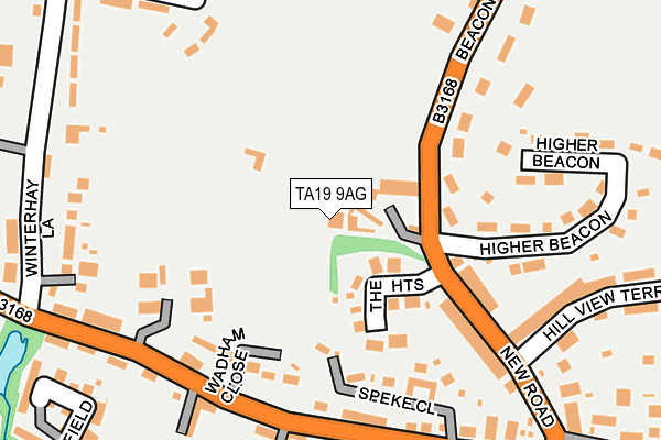 TA19 9AG map - OS OpenMap – Local (Ordnance Survey)