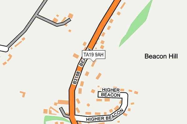 TA19 9AH map - OS OpenMap – Local (Ordnance Survey)