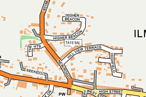 TA19 9AL map - OS OpenMap – Local (Ordnance Survey)