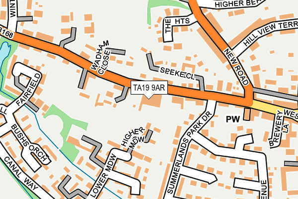 TA19 9AR map - OS OpenMap – Local (Ordnance Survey)