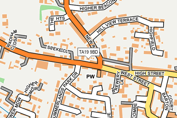 TA19 9BD map - OS OpenMap – Local (Ordnance Survey)