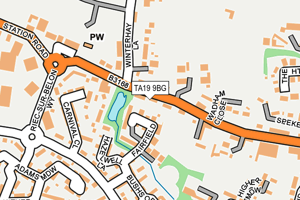 TA19 9BG map - OS OpenMap – Local (Ordnance Survey)