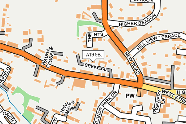 TA19 9BJ map - OS OpenMap – Local (Ordnance Survey)