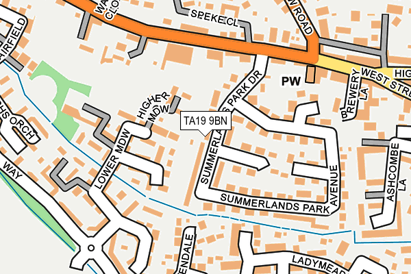 TA19 9BN map - OS OpenMap – Local (Ordnance Survey)