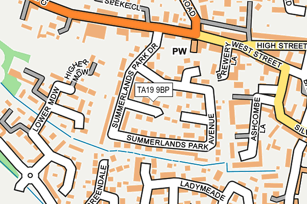 TA19 9BP map - OS OpenMap – Local (Ordnance Survey)