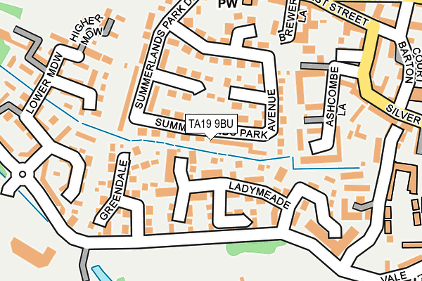 TA19 9BU map - OS OpenMap – Local (Ordnance Survey)