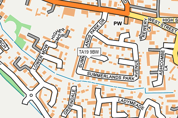 TA19 9BW map - OS OpenMap – Local (Ordnance Survey)