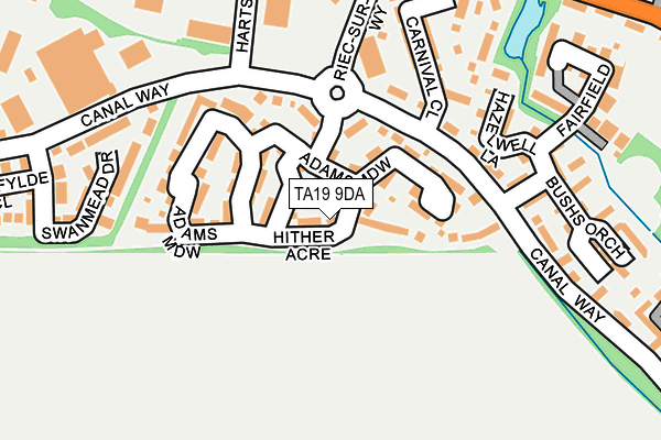 TA19 9DA map - OS OpenMap – Local (Ordnance Survey)