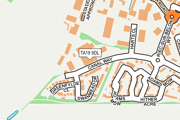 TA19 9DL map - OS OpenMap – Local (Ordnance Survey)