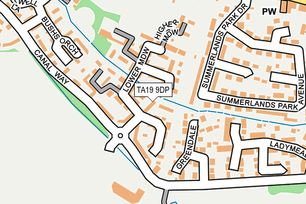 TA19 9DP map - OS OpenMap – Local (Ordnance Survey)