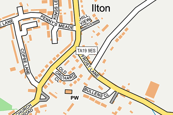 TA19 9ES map - OS OpenMap – Local (Ordnance Survey)