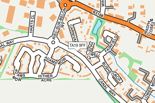 TA19 9FF map - OS OpenMap – Local (Ordnance Survey)