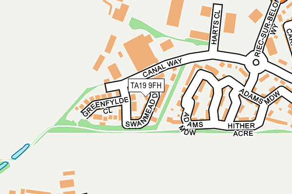 TA19 9FH map - OS OpenMap – Local (Ordnance Survey)