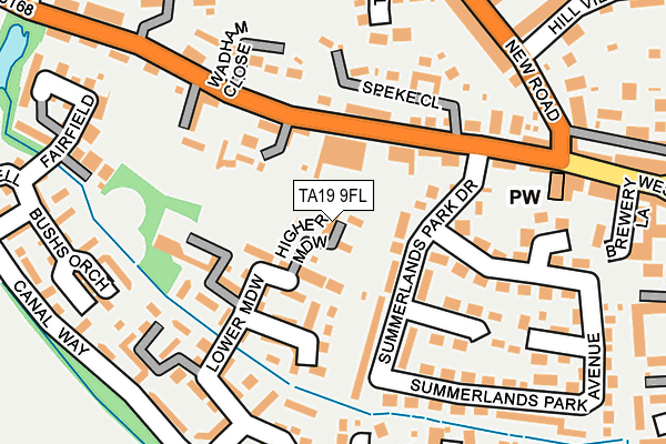 TA19 9FL map - OS OpenMap – Local (Ordnance Survey)