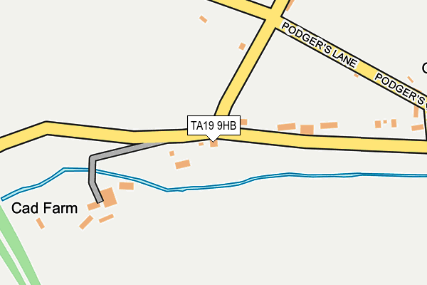 TA19 9HB map - OS OpenMap – Local (Ordnance Survey)