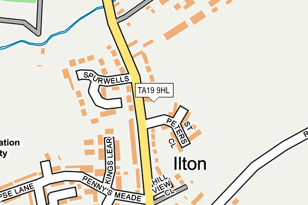 TA19 9HL map - OS OpenMap – Local (Ordnance Survey)