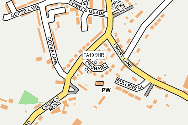 TA19 9HR map - OS OpenMap – Local (Ordnance Survey)