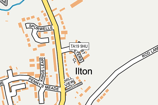 TA19 9HU map - OS OpenMap – Local (Ordnance Survey)